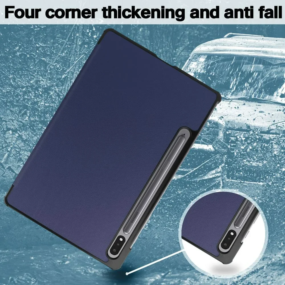 For Samsung Galaxy Tab S9 S8 S7 Plus S7 FE SM-T970 12.4 inch Magnetic Trifold Stand Cover Funda for galaxy Tab S6 Lite 10.4 Case