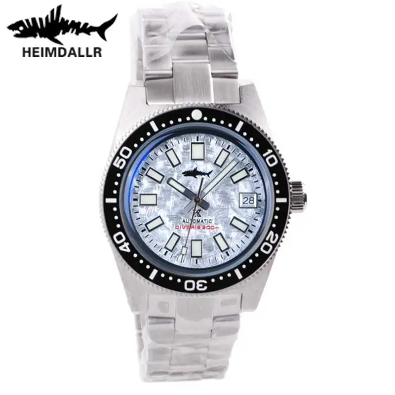 Heimdallr 62MAS Men's Dive Watch Snowflake Dial Sapphire NH35 Movement 200M Water Resistance Automatic Mechanical Wrist Watch