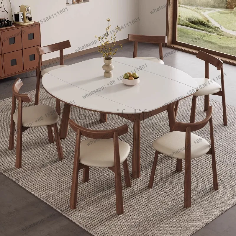 Mid Century Modern Dining Table Luxury Nordic Designer Extendable Dining Table Restaurant Center Mesas De Jantar Home Furniture
