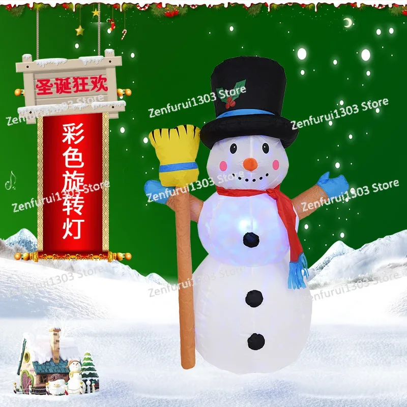 For 1.2 meters of Christmas lights, garden decorations, rotating lights, inflatable Christmas snowman models