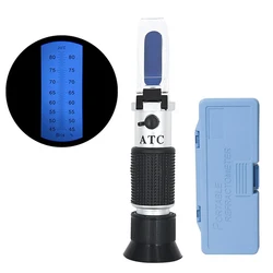 Portable 45-82% Honey Refractometer Sugar Brix Bee Refractometer Beekeeping Tester ATC Minimum Division 0.5% Brix Sugar Meter