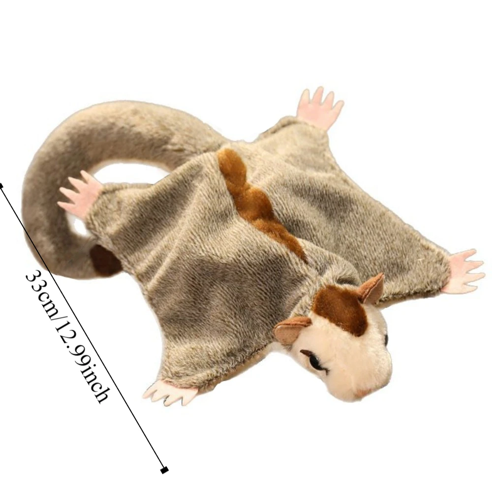 Jouet en peluche planeur de sucre magnétique, Simulation d'animal volant en peluche, poupée en coton, mignon et doux, poupée d'écureuil volant australien