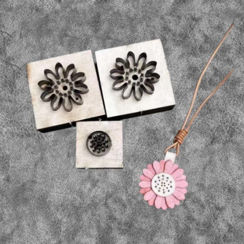 Flower Pendant Die Cutting Molds DIY Handmade Leather Bag Charm Craft Molds