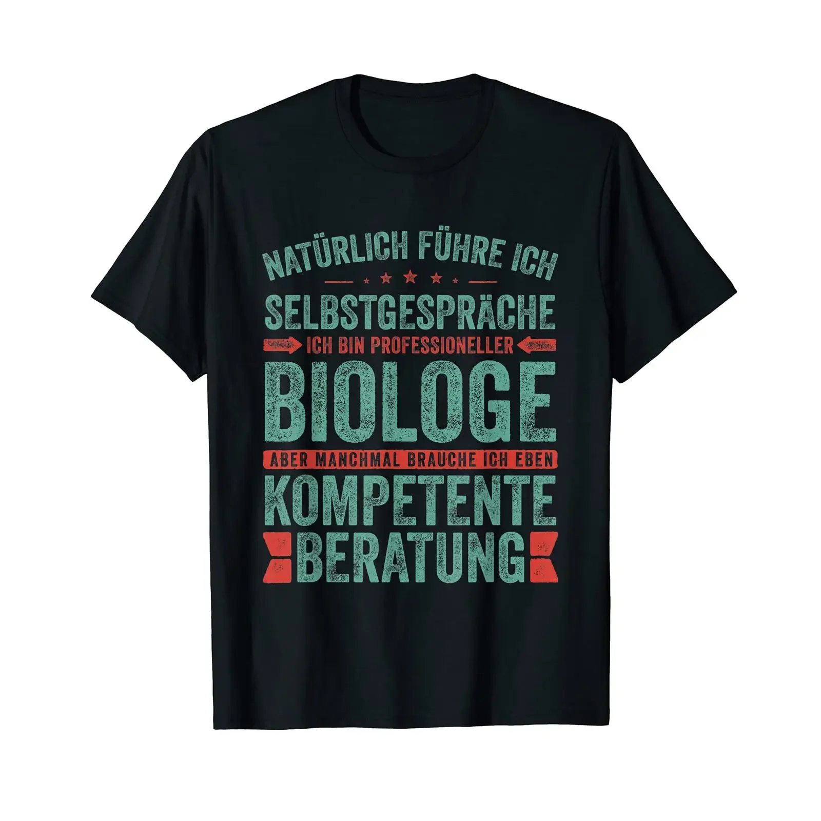 T-shirt pour homme avec citation amusante sur la biologie, style vintage, effet délavé, pour un usage quotidien, légèrement streetwear