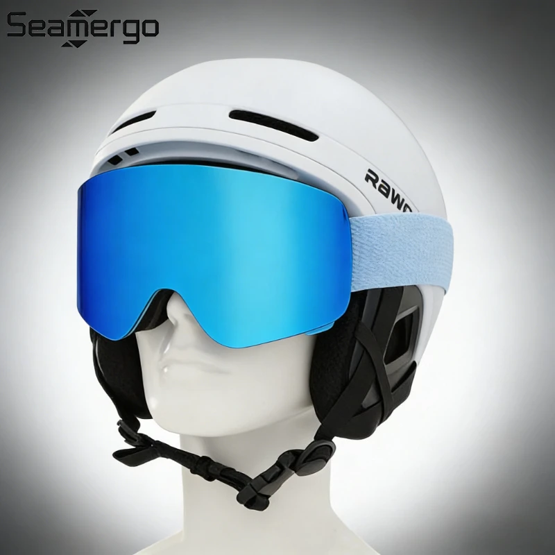 SEAMERGO Adult Double-layer Anti-fog Ski Glasses Are Equipped with KAKA Myopia Glasses Comprehensive True REVO Coating