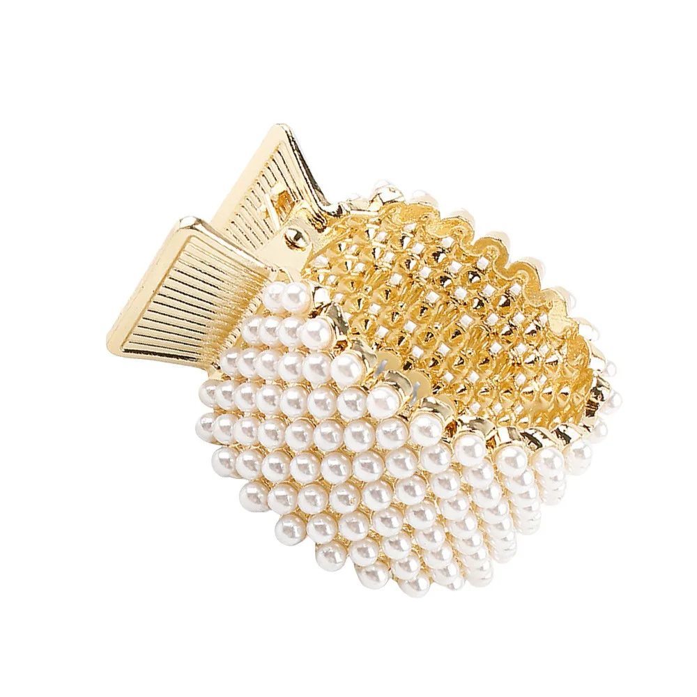 

Luxury Full Diamond Rhinestone Hair Clip Elegant Romantic Ponytail Holder Simple Shark Hair Claws Girl