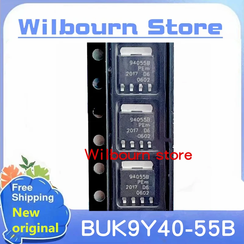 จัดส่งฟรี 10PCS ~ 100 ชิ้น/ล็อต BUK9Y40-55B 94055B SOT-669 100% ใหม่จุดเดิมสต็อก