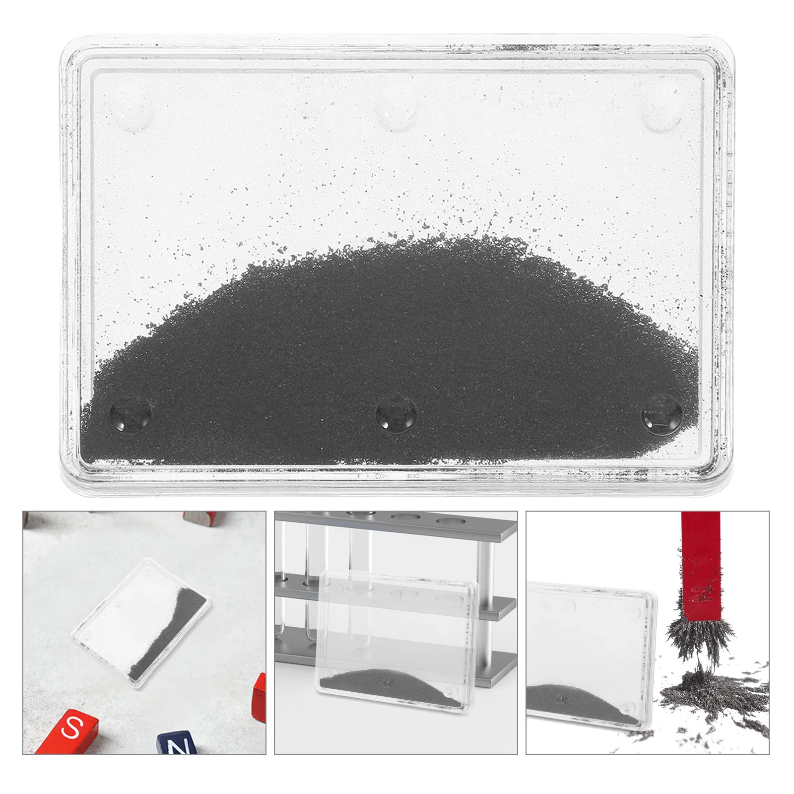 Magnetic iron filing box Iron Powder Box For Teaching Magnet Education School Experiments Learning Magnetic Field Science tool