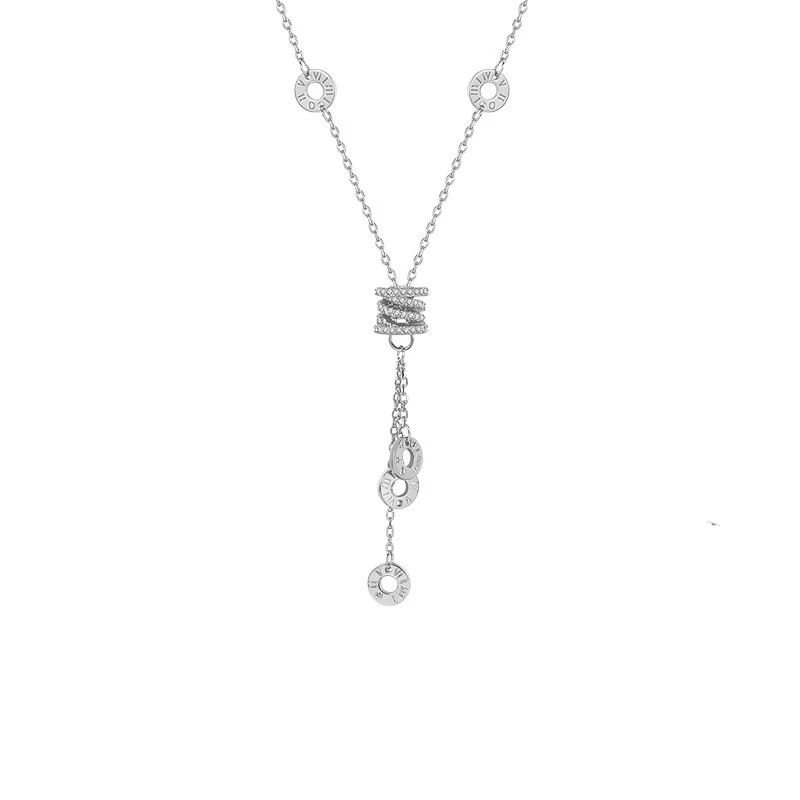 

GL Shining Waist-Cinching Necklace for Women, Lightweight Luxury Style, Versatile High-End Pendant Collar Chain Accessory