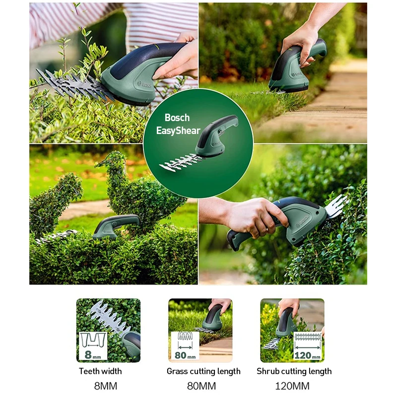 Bosch Easyshear شفرة بديلة 12 سنتيمتر شجيرة القص 8 سنتيمتر العشب القص استبدال شفرة للعمل حديقة المنزل التشذيب استخدام