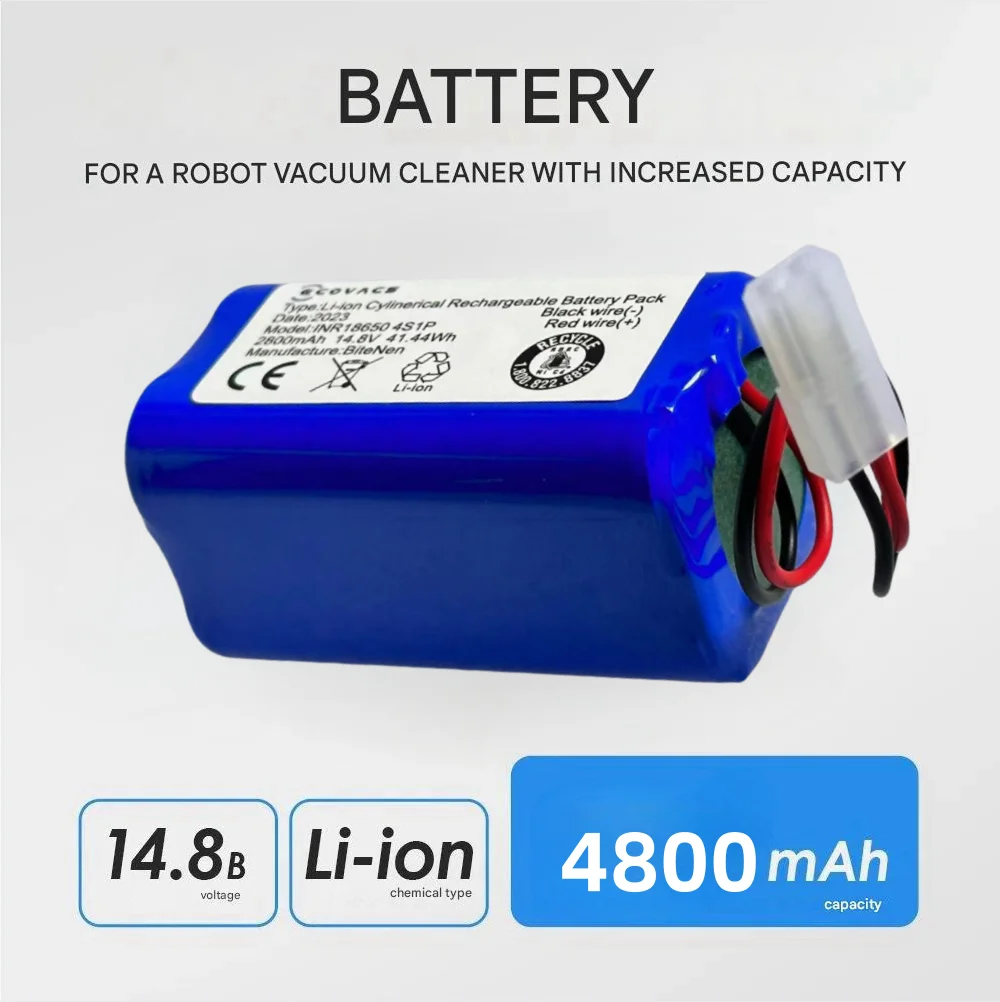 New 14.8V 4800mAh for Xiaomi G1 MI Robot Vacuum Mop Essential MJSTG1 Robot Vacuum Cleaner 18650 Battery Pack