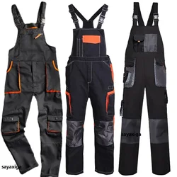 Babete Geral Casual Trabalhador Vestuário Plus Size Sem Mangas Calças Babete Proteção Coverall Cinta Macacão Mosca Bolso Uniforme Jardineira