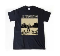 All Things Must Pass T Shirt Music Vintage Midcentury Song MinimalisT