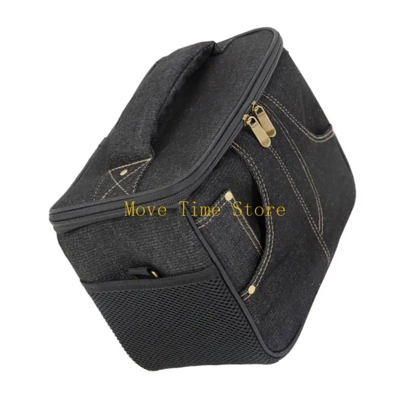 92ME Small Electric Amplifier Transport Bag Protective Case Adjustable Shoulder Strap Protective Compartments Fabric Texture