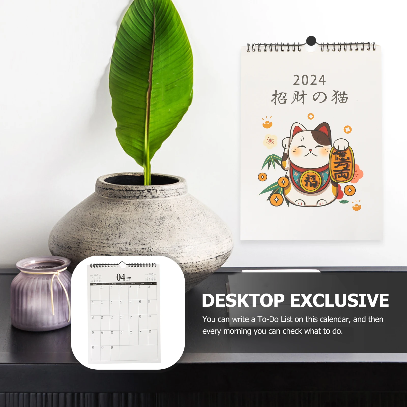 

Monthly Wall Calendar 2024 Aesthetic Cute Hanging Calendar for Office Home Decor Small Paper Calendar Monthly Organizer 2024