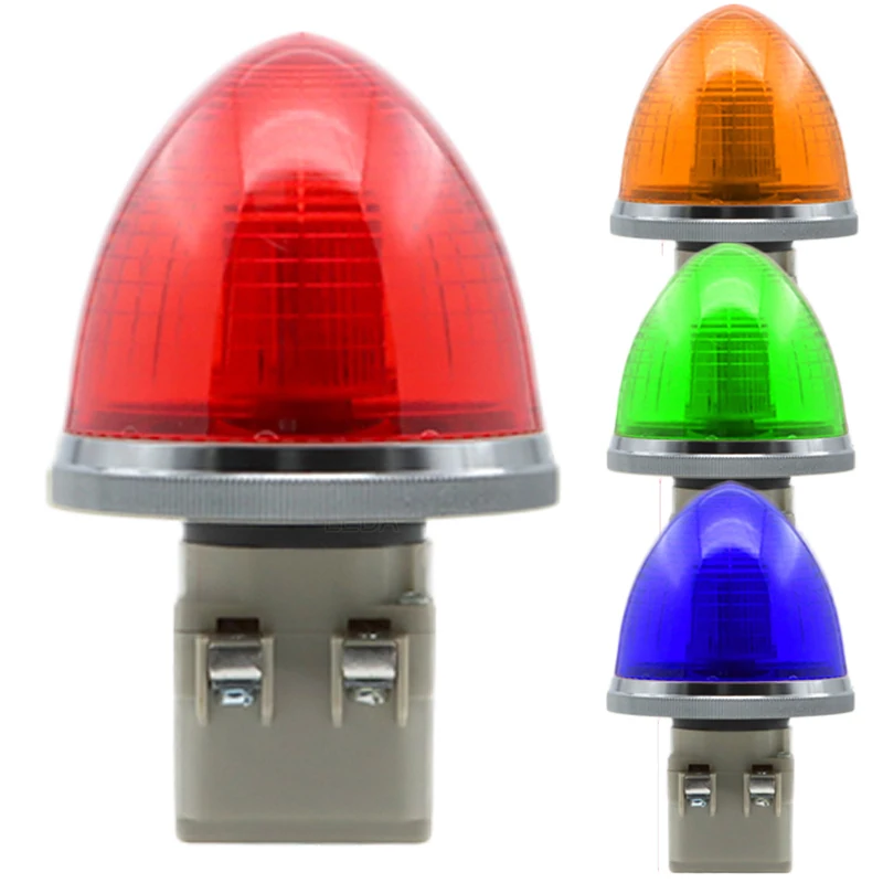 LED Stroboscopic Alarm Lamp, pequenas luzes de advertência sem som, disco de prata, N-TX, vermelho, amarelo, verde, azul, 1pc