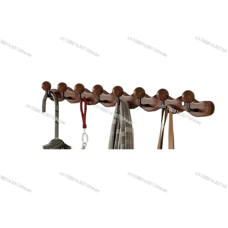 For Solid wood clothes hook, entrance foyer, entrance door, creative clothes and hat hook, no need to drill holes, wall mounted