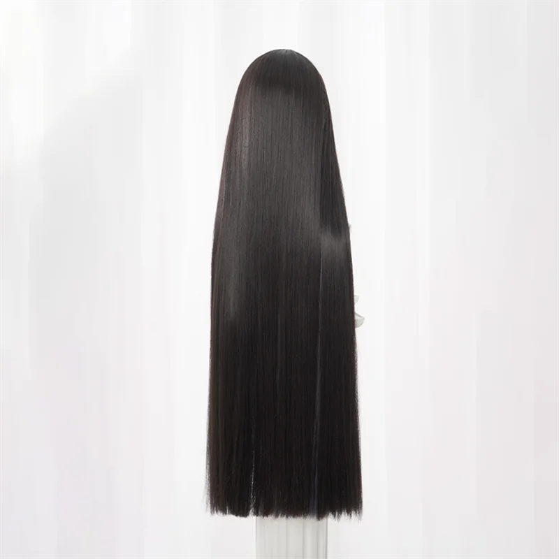 Game Honkai: Star Rail Constance The Dahlia Adult Cosplay Wig Long Black Hair Halloween Women Men High Heat Resistant Wigs Prop