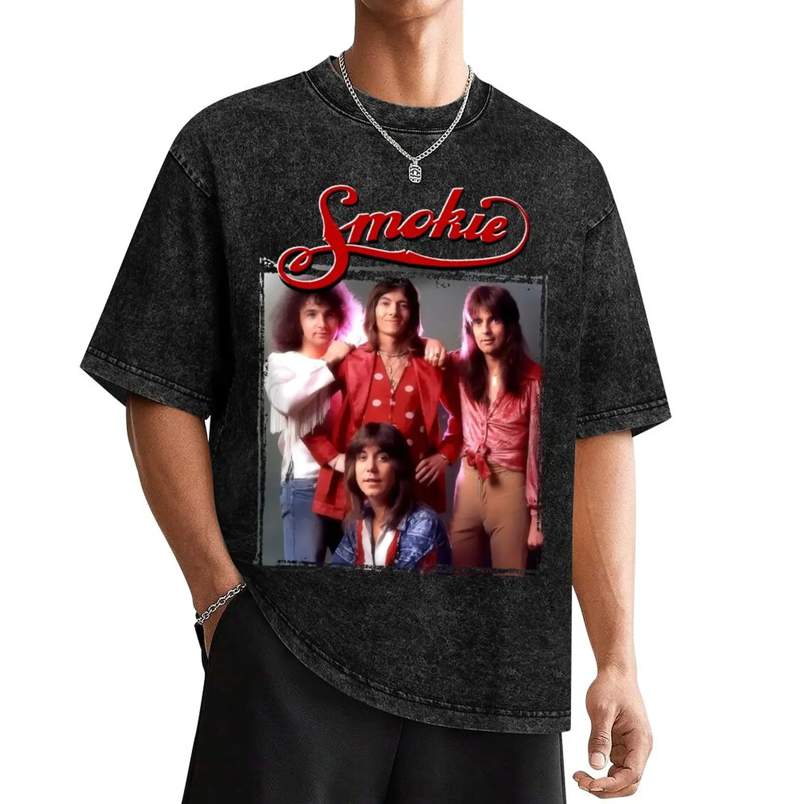 Smokie T-Shirt oversized t shirt tees plus size tops heavyweights t shirts for men graphic