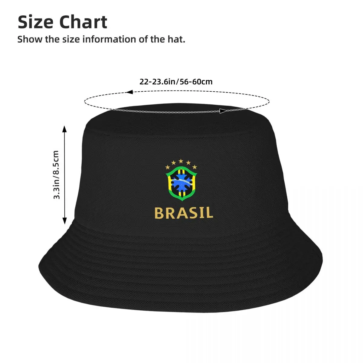 Brasil Brazilian Gold Bucket Hats Panama Hat Children Bob Hats Cool Fisherman Hats Summer Beach Fishing Unisex Caps