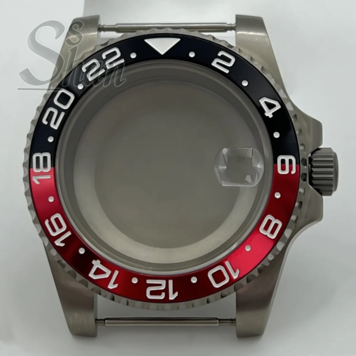 40mm Titanium Alloy Watch Case with 20mm Titanium Alloy Bracelet SUB GMT Style Compatible with NH34 NH35 ETA2824 PT5000 Movemen