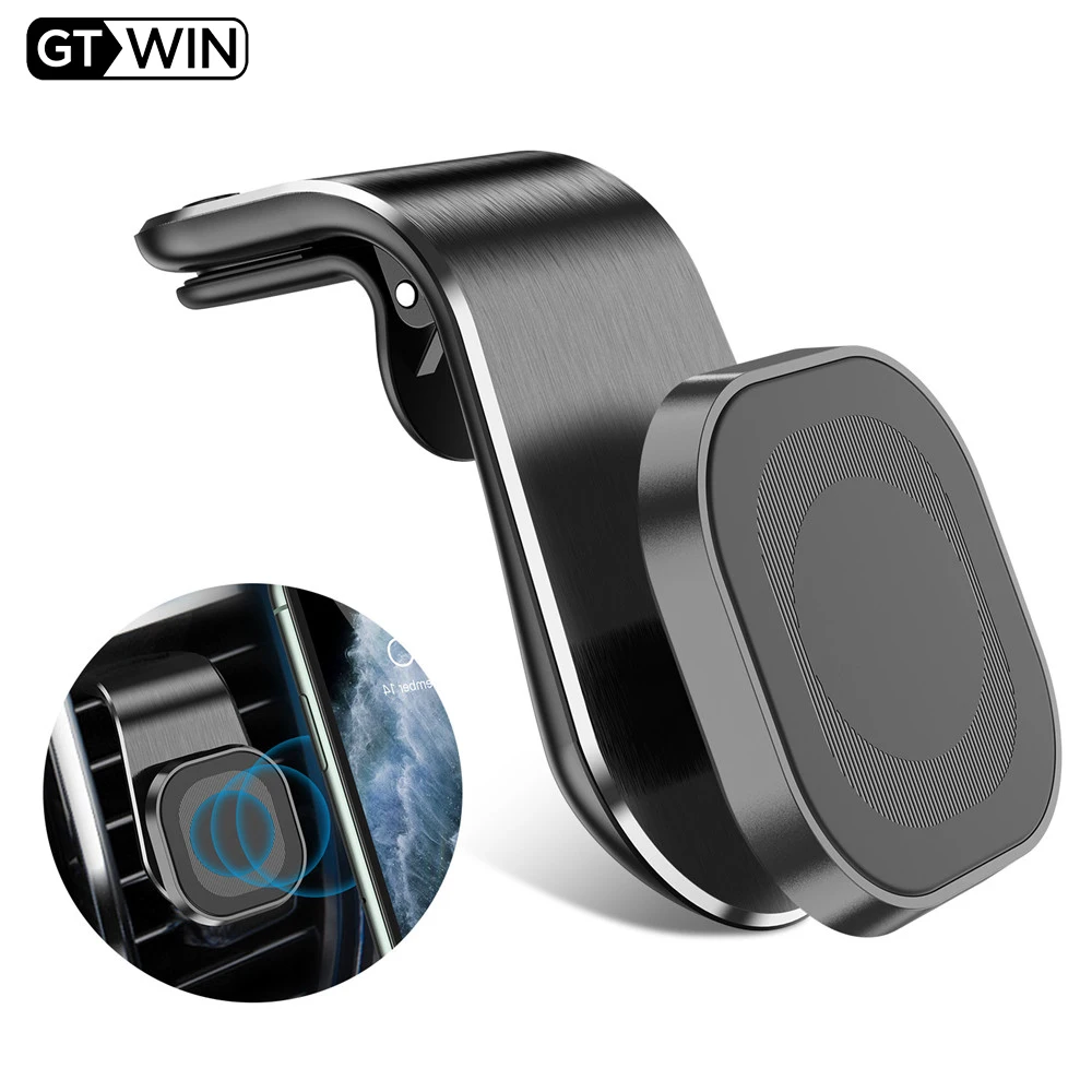 360 Rotate Air Vent magnetyczny uchwyt samochodowy na telefon metalowy uniwersalny mobilny stojak na telefon komórkowy do Xiaomi Samsung Car GPS Support Mount