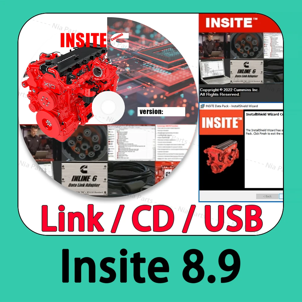 

INLINE 6 software Cum-mins Insite 8.9 update 2023 OBD external equipment Diagnostic Auto Repair tuning car Code reader new vci