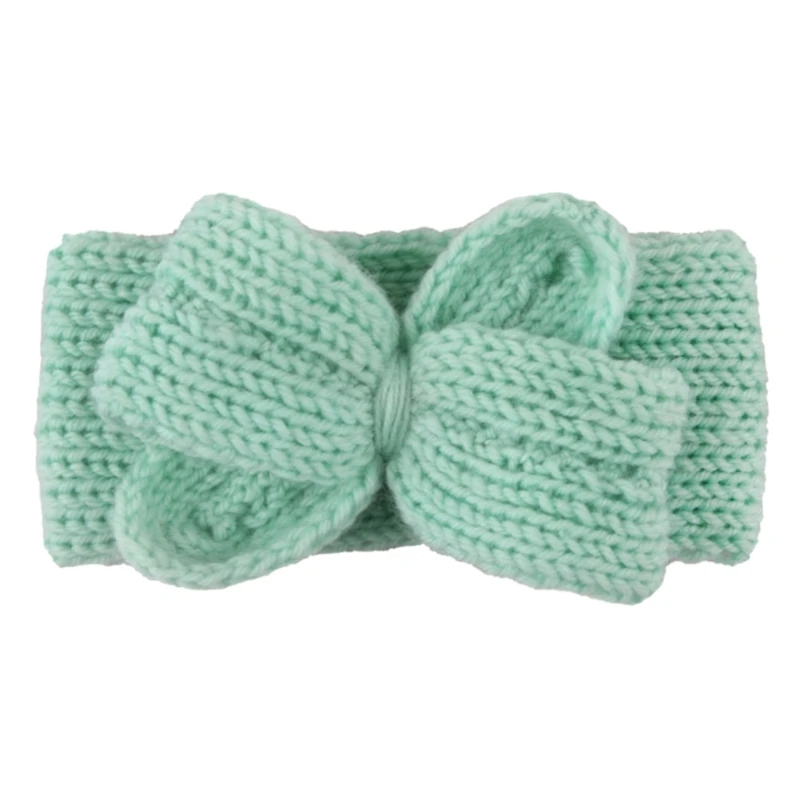 Bebê meninas headbands bonito malha crochê headwear outono inverno arcos hairbands