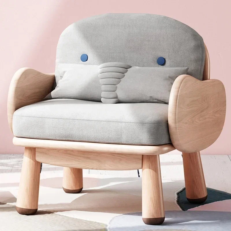

#Jieshi Design Wooden Safety Elephant Cartoon Sofa Seat Chair Cute Baby Toys Style