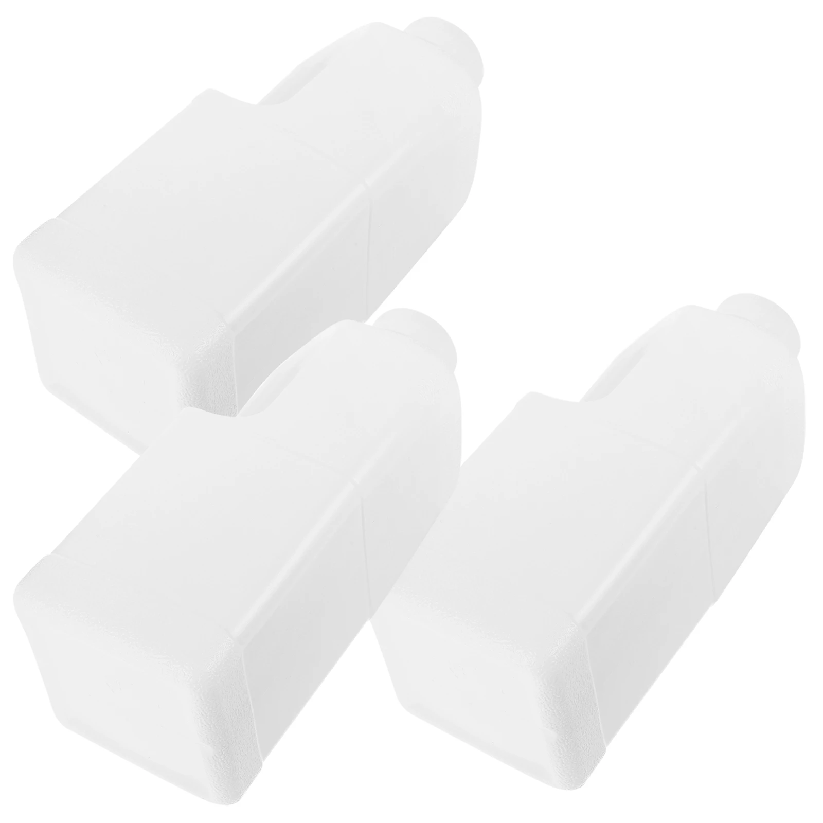 

3pcs 2L Food Plastic Containers Square Handle Milk Jug Hdpe Gallon Storage Leak Proof Sealing Reusable Home Cafe