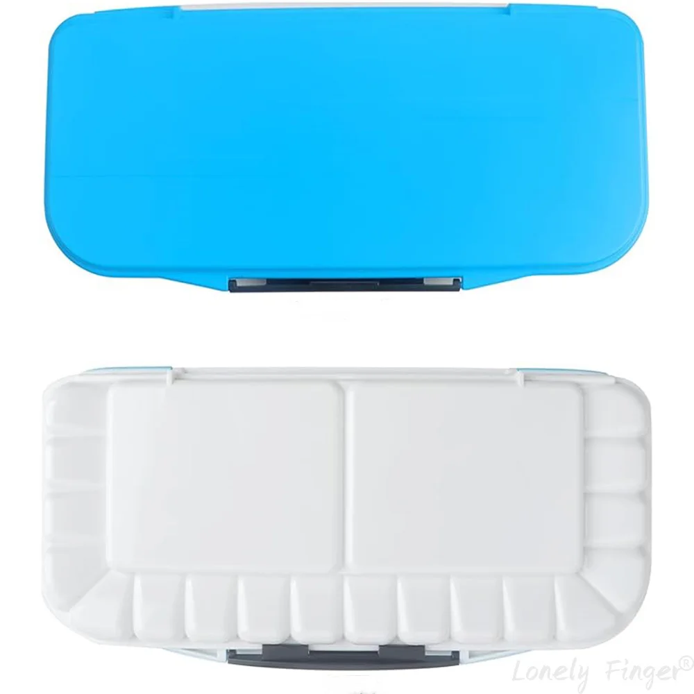 

18 Wells acrylic palette for watercolor, acrylic and oil painting, a good tool for artists. Portable design is easy to carry