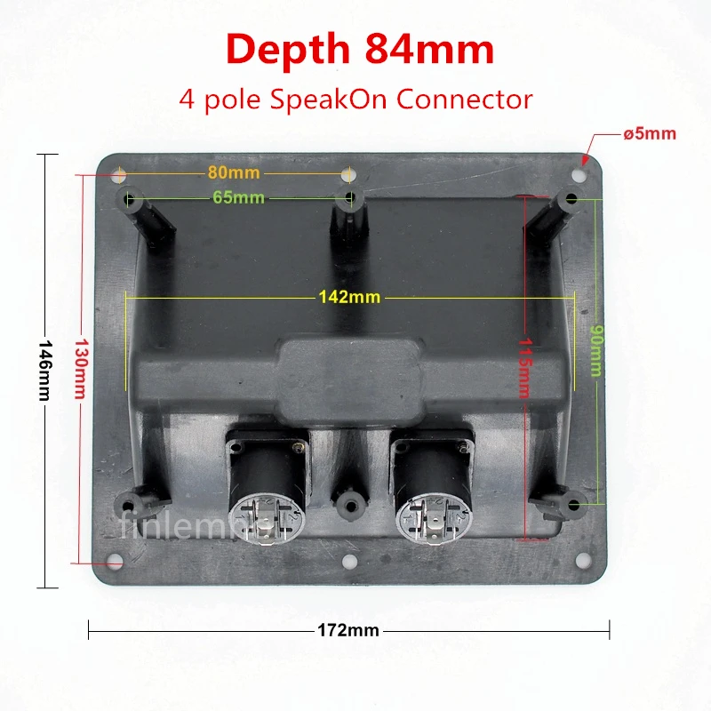 Plástico terminal do prato da entrada do cabo do orador do dj com conector de speakon para o sistema do altifalante do elx tx da voz eletro