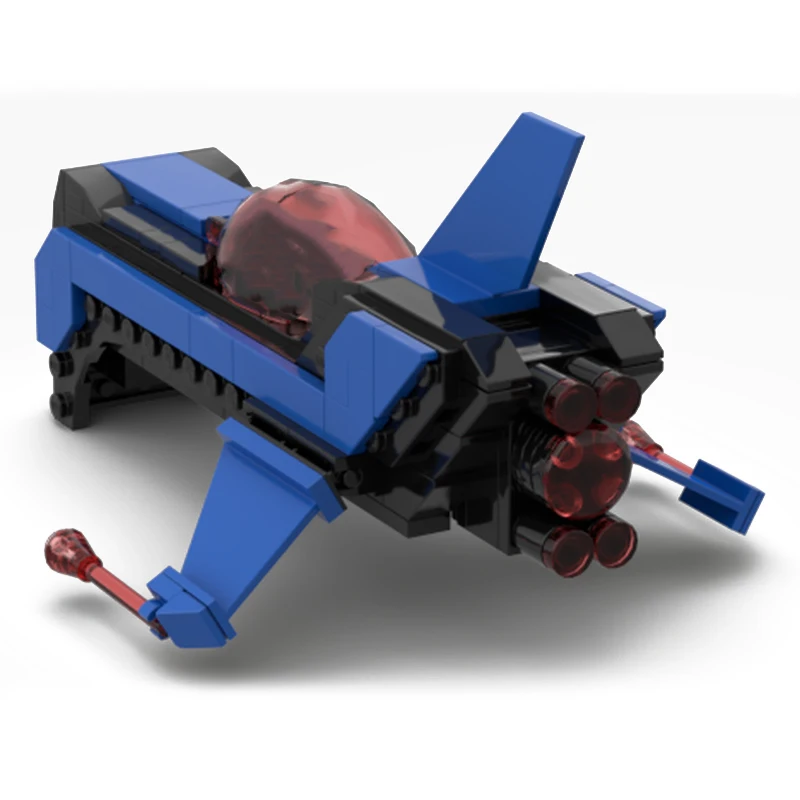 Blocs de construction d'avion de patrouille spatiale de Police, vaisseau spatial, bateau de défense, modèle MOC, Kits de briques, Desktop175PCS MOC-229897