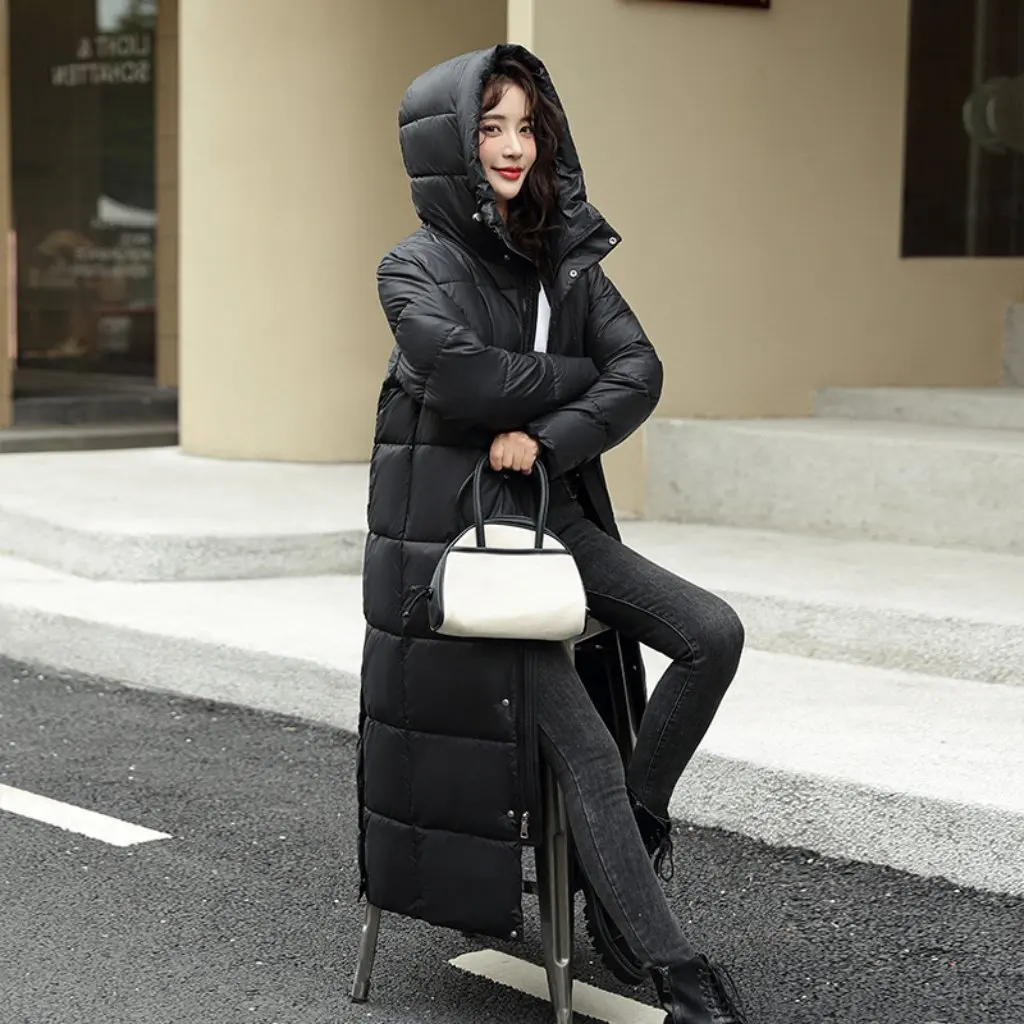 Manteau épais mi-long rembourré en coton pour femmes, manteau à pain au dessus du genou de Style coréen, vêtements d'extérieur d'hiver pour étudiants