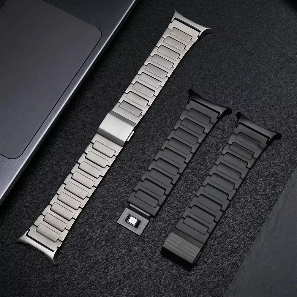 Titanium Businesss Strap for Samsung Galaxy Watch Ultra 47mm Luxury Magnetic Band Fot Galaxy 47mm Ultra No Gaps Curved End Band