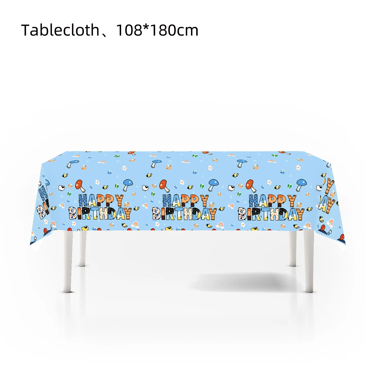 Cartoon Blaue Hunde Geburtstagsparty Dekorationsset Tischdecke Teller Servietten Becher Taschen Tischgeschirr Cartoon Hunde Partyzubehör – Detail 2