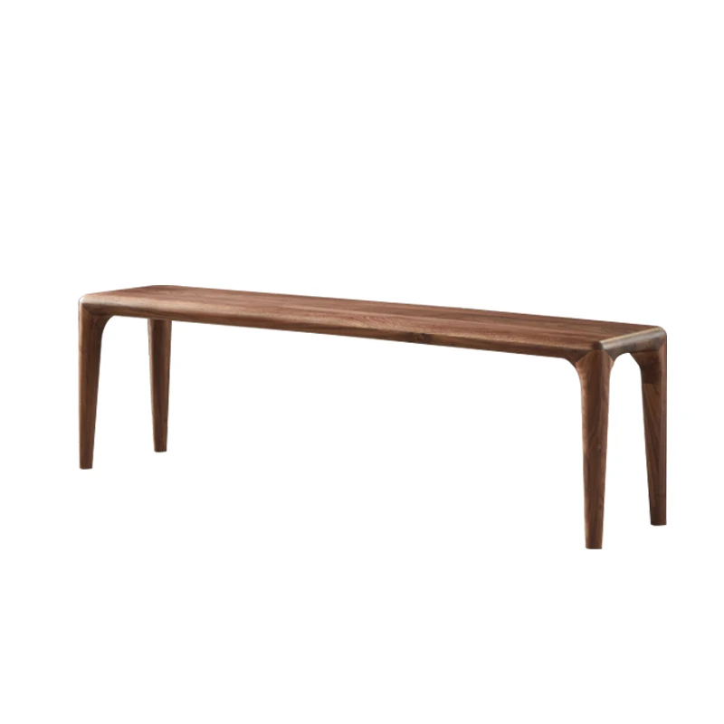 Black walnut bench Nordic simple shoe changing stool dining table bedside stool