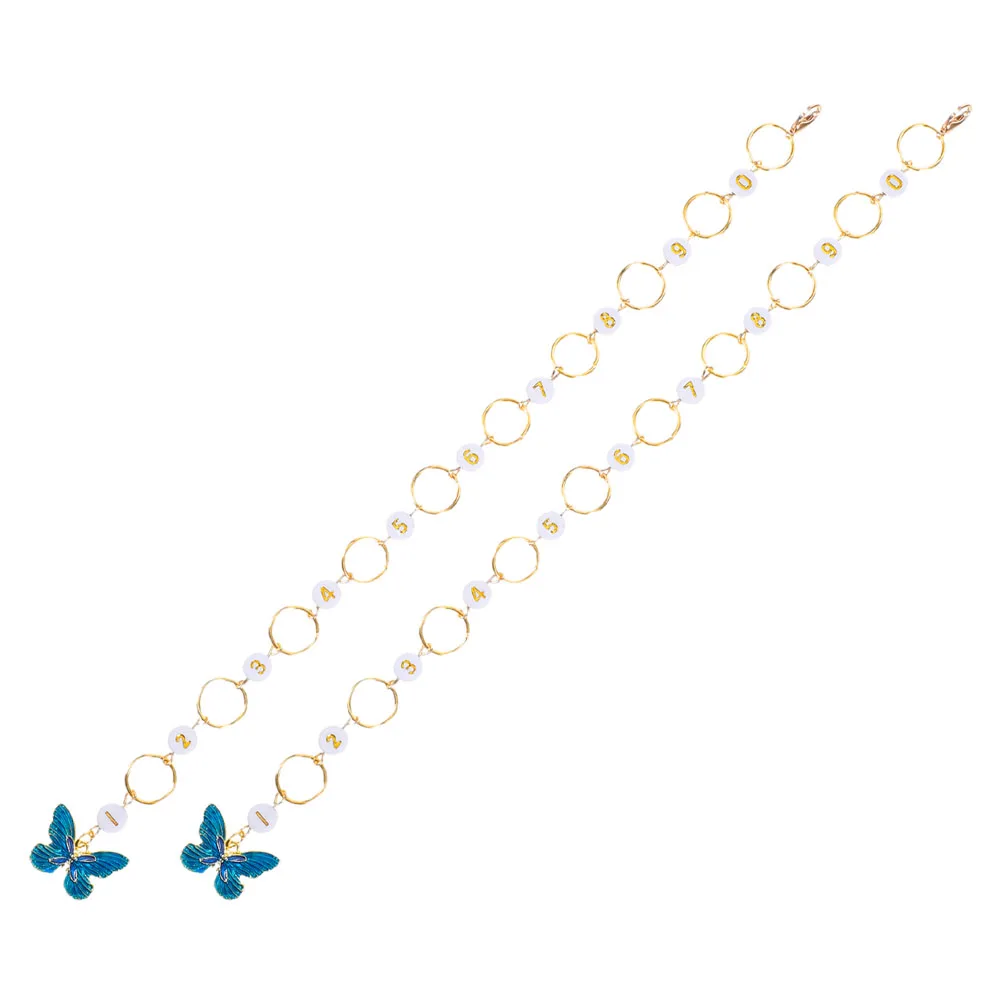 

2pcs Alloy Oil Drop Stitch Markers Crochet Button Knitting Row Counter Chain Butterfly Pendant Tool for Sewing Accessories