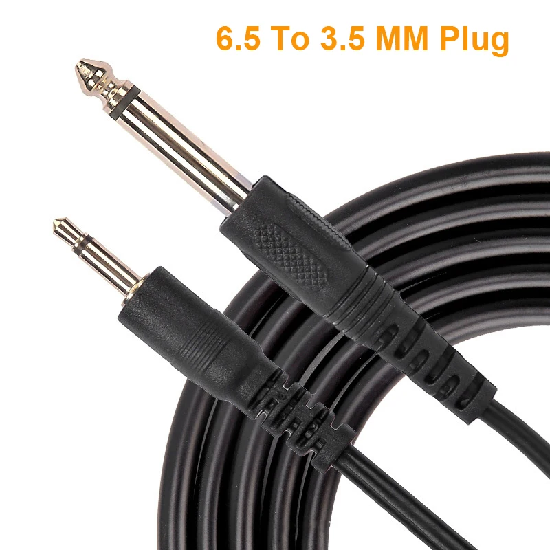 Cabo de áudio de 6,35 a 3,5 mm, alto-falante, amplificador de guitarra elétrica, instrumento eletrônico, cabo de áudio de 3,5 a 6,5 mm, cabo auxiliar de áudio ﻿
