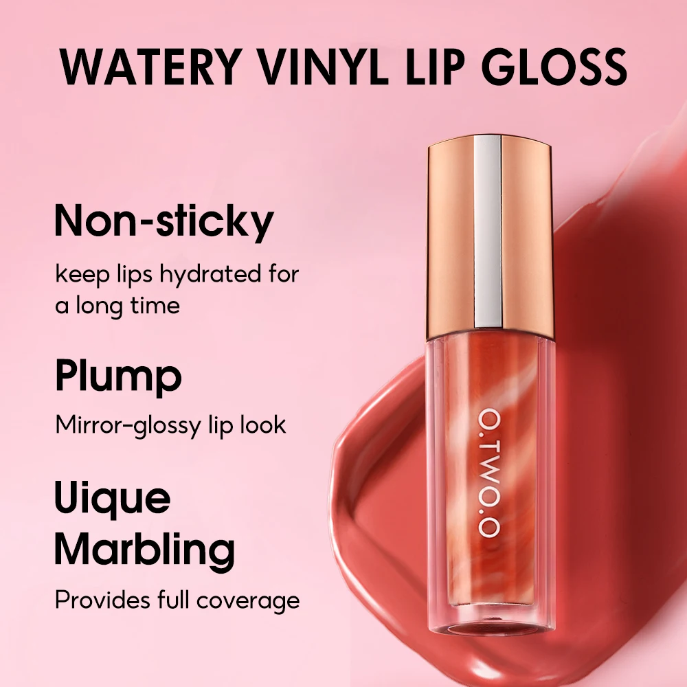 O.TWO.O Make-up-Set, 3-teilig, wasserfest, verlängernde Wimperntusche, intensives Volumen, feuchtigkeitsspendend, wässriger Lipgloss, samtig, matt, Lippenstift, Kosmetik