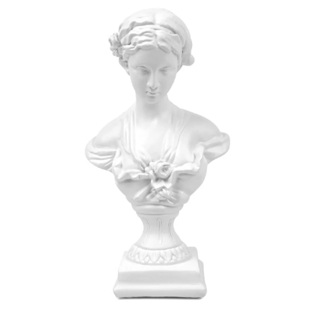 A45I Greek Statue of Venu Goddess, Classic Roman Head Bust Greek Mythology Sculpture for Living Room Home Shelf Decor