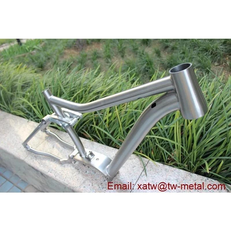 Titanium Full Suspension Bike Frame Titanium Mountain Bike Frame Bafang G510 Titanium E-bike Frame