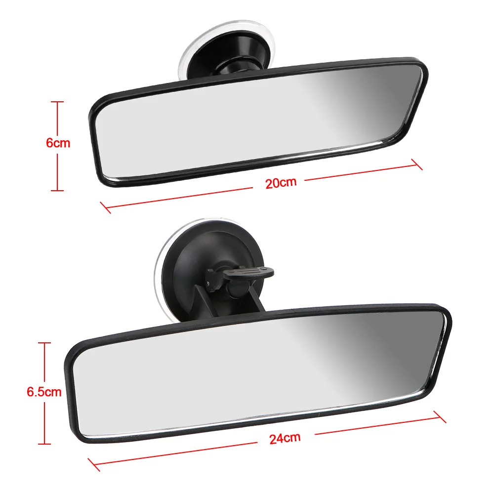 Adjustable Suction Cup Wide-angle Rearview Mirror Universal Car Rear Mirror Interior Rear View Mirror 360° Rotates