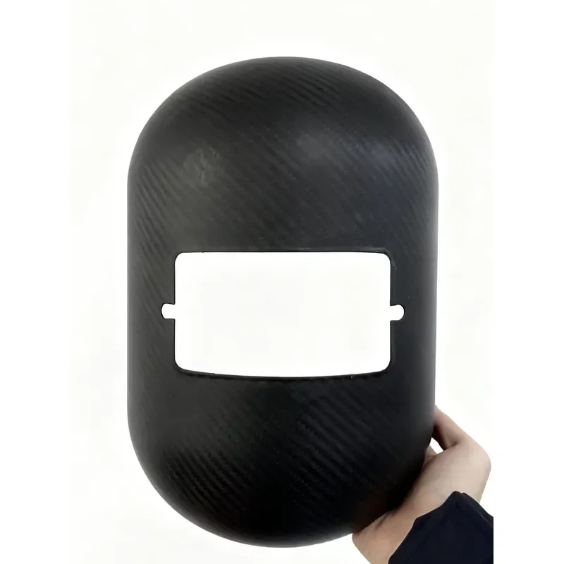 Carbon Fiber Welding Helmet True Color Auto Darkening Wide View Anti-Fog Safety Shield Lightweight Durable for Heavy Industry