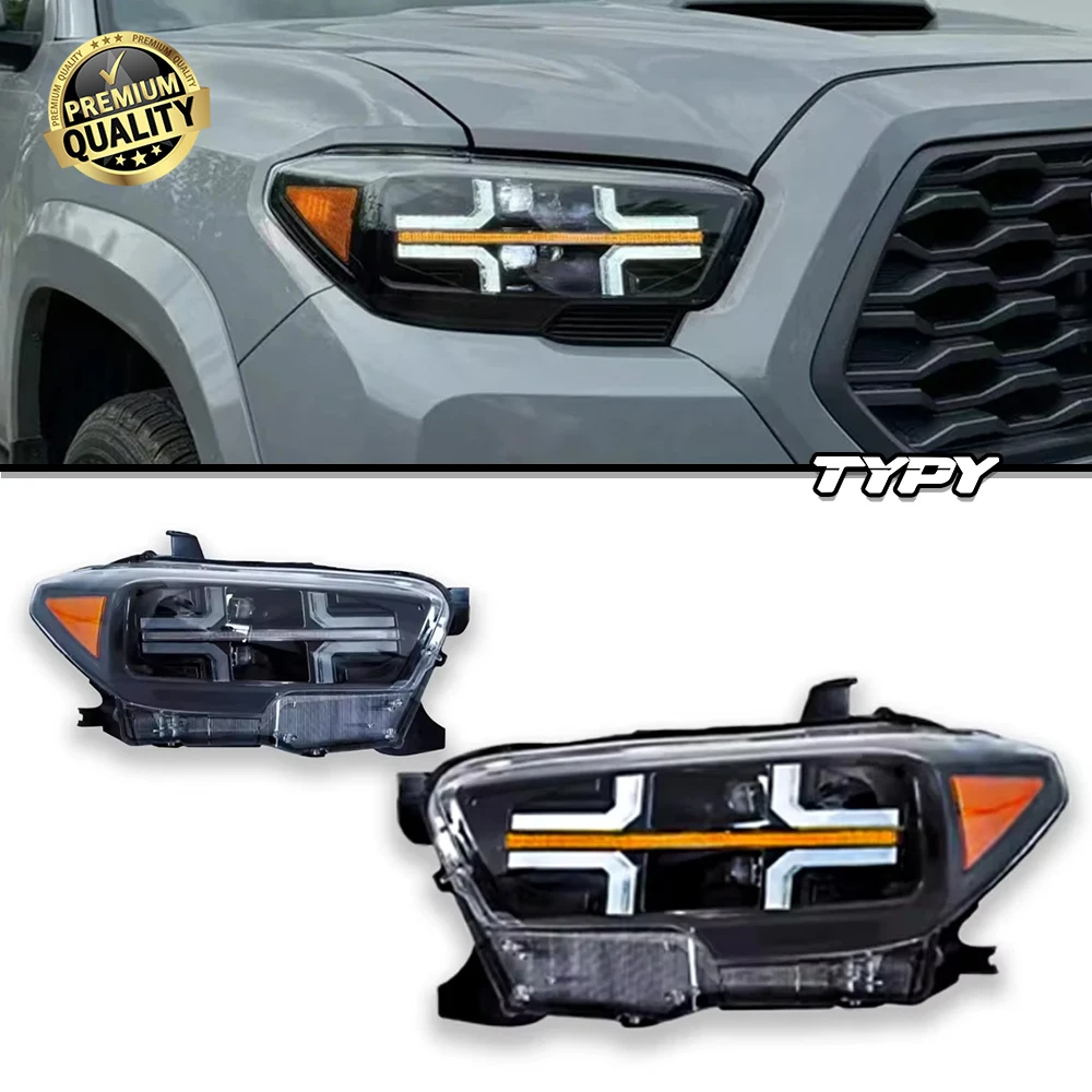 

Автомобильный фонарь для фар Toyota Tacoma 2016-2020, обновленный модифицированный новый динамический указатель поворота, автомобильные светодиодные фары в сборе