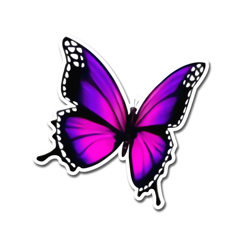 Colorful butterfly car windows, motorcycle bumper stickers, decals, notebook luggage stickers, reflective waterproof stickers