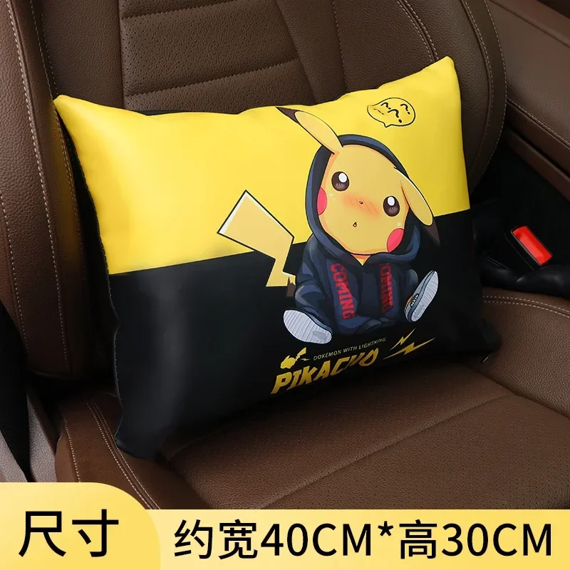 Pokemon Car Set Neck Headrest Pillow Pikachu Support Cushion Memory Foam Slow Rebound Guard Lumbar Pillow Universal Various GIft