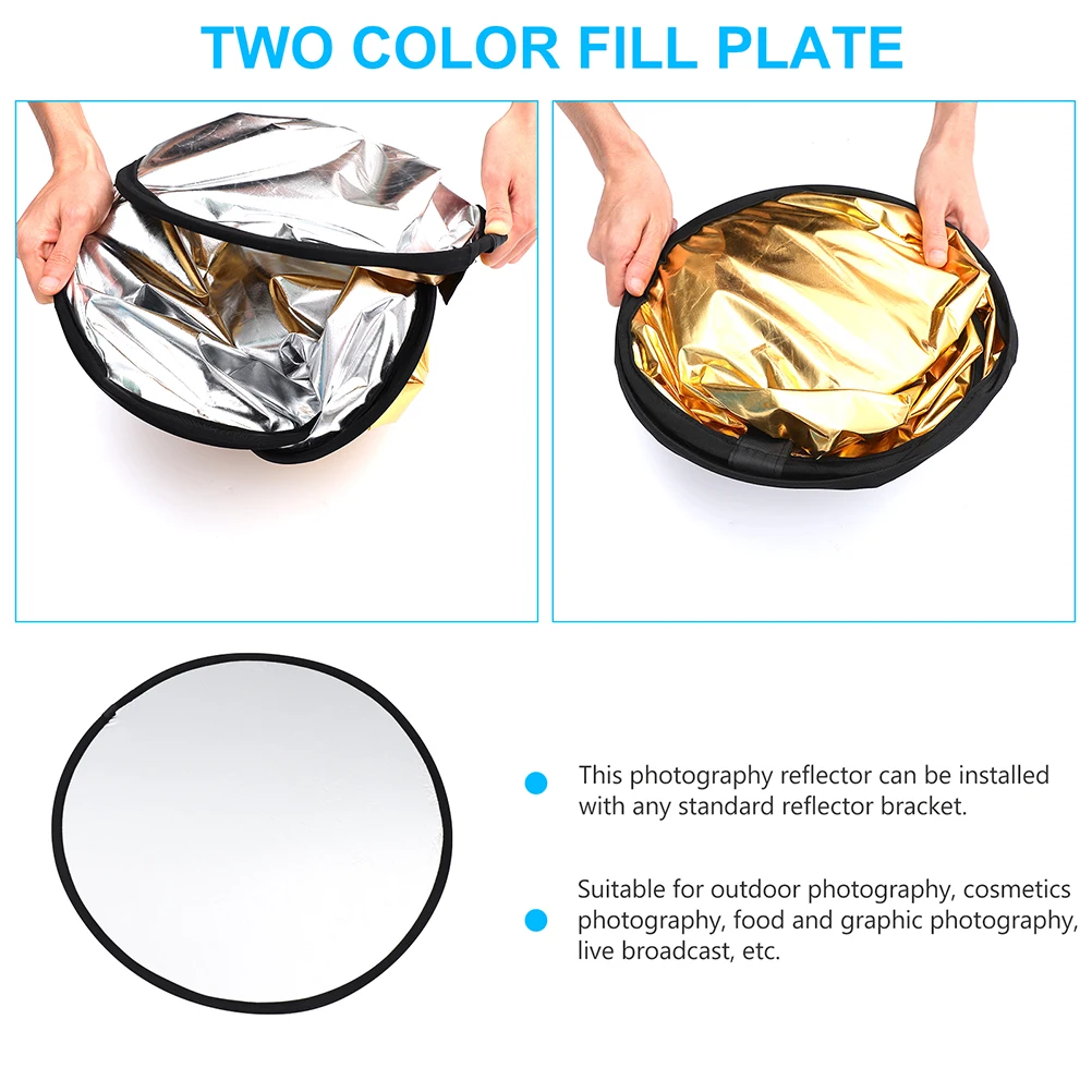 

1 Set Photography Reflector Light Weight Compact Portable Camera Flash Diffuser For Studio Outdoor Light Reflector For