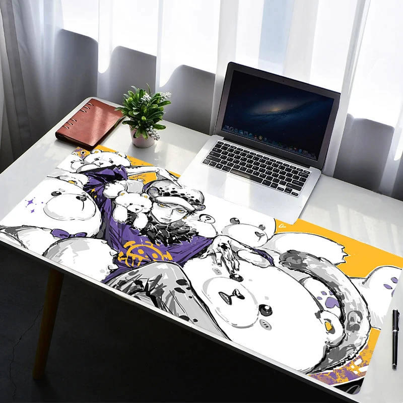 

Mouse Pad Laptop Non Slip Extended Desktop Mouse Mat PC Rubber Keyboard Pad Gaming Accessories One Piece Trafalgar Law Mousepad