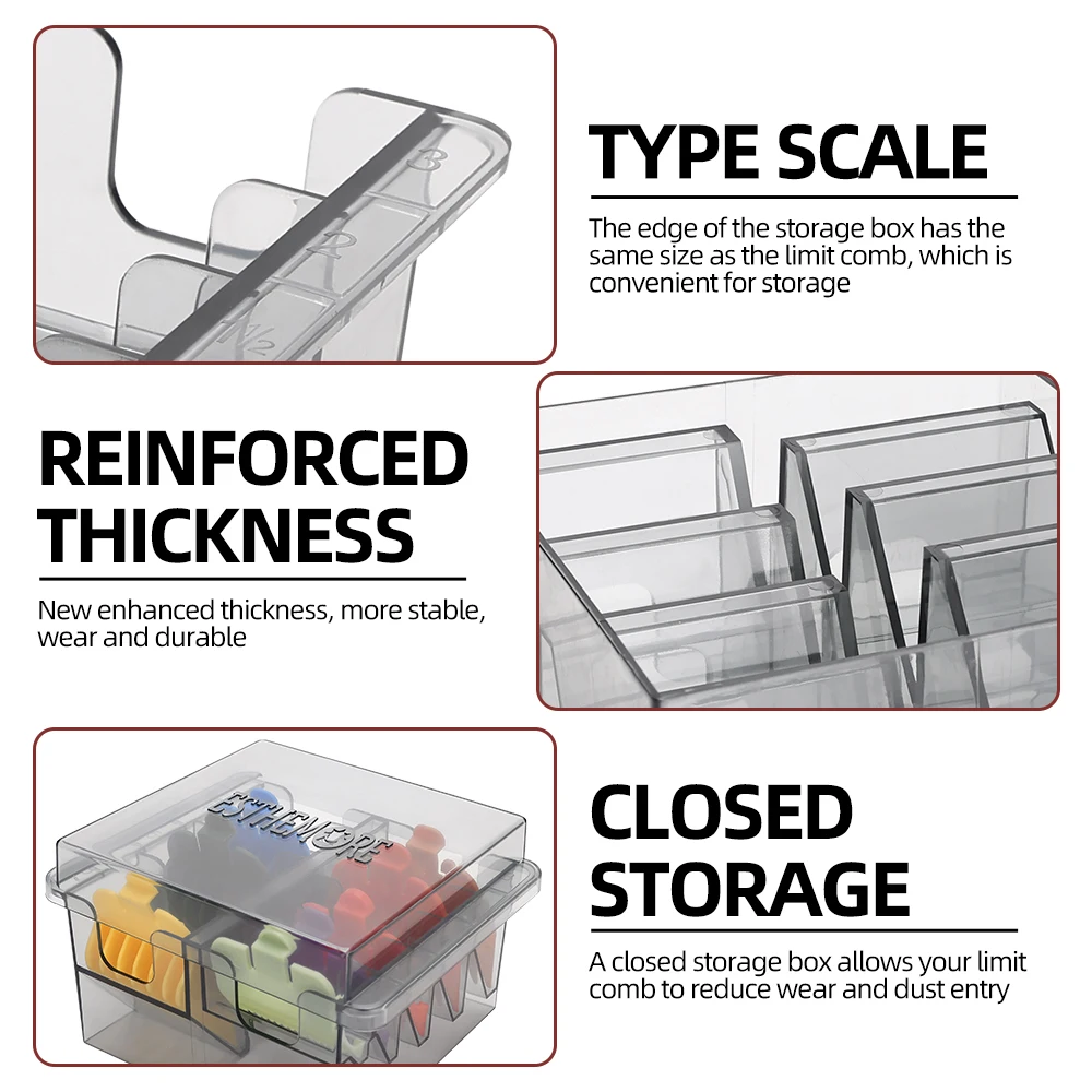 8-Slot Kapper Haarspeld Kam Houder Organizer Box Bewaakte Limiet Kammen Opslag Duurzaam Plastic Salon Accessoires Case Container